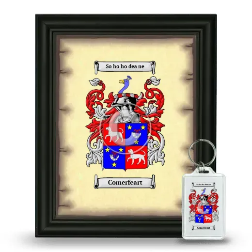 Comerfeart Framed Coat of Arms and Keychain - Black