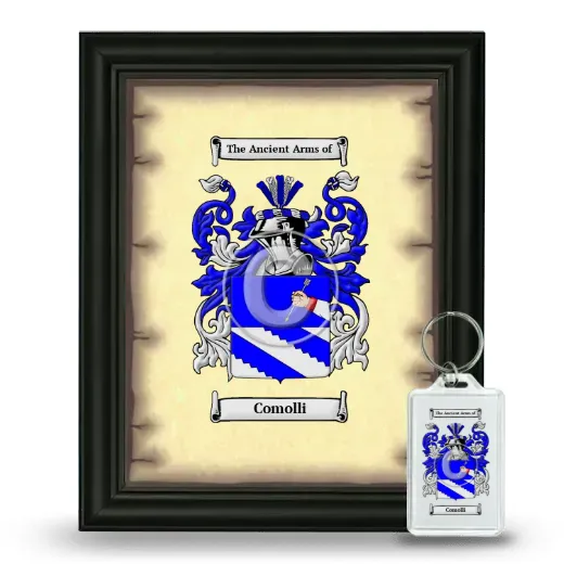Comolli Framed Coat of Arms and Keychain - Black