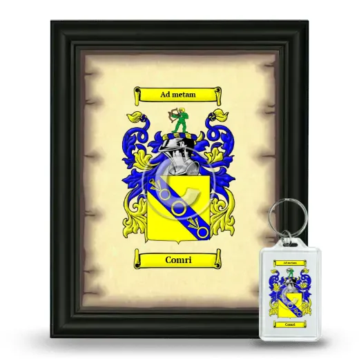 Comri Framed Coat of Arms and Keychain - Black