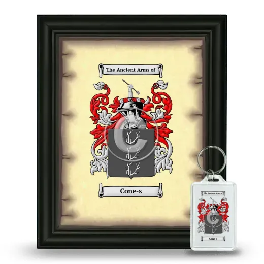 Cone-s Framed Coat of Arms and Keychain - Black