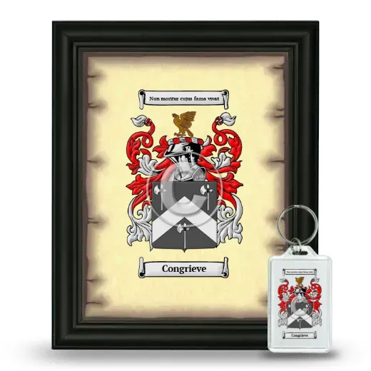 Congrieve Framed Coat of Arms and Keychain - Black