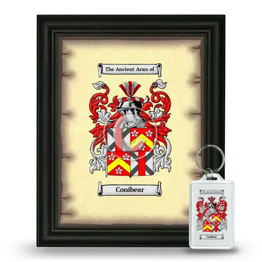 Conibear Framed Coat of Arms and Keychain - Black