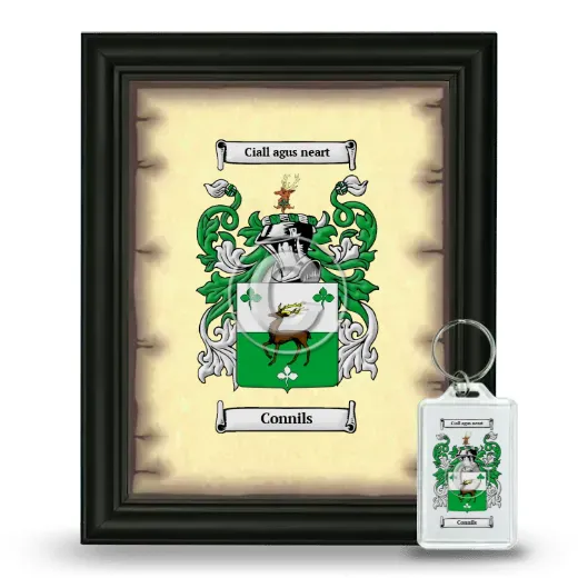 Connils Framed Coat of Arms and Keychain - Black