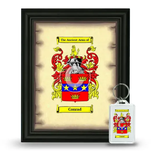 Conrad Framed Coat of Arms and Keychain - Black
