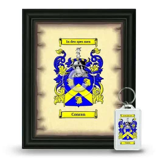 Conran Framed Coat of Arms and Keychain - Black