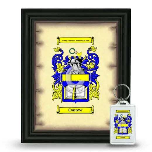 Conrow Framed Coat of Arms and Keychain - Black