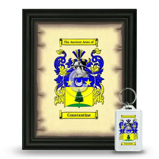 Constantine Framed Coat of Arms and Keychain - Black