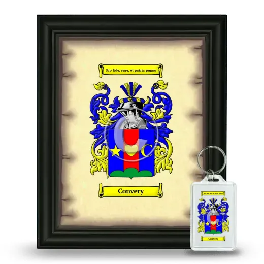 Convery Framed Coat of Arms and Keychain - Black