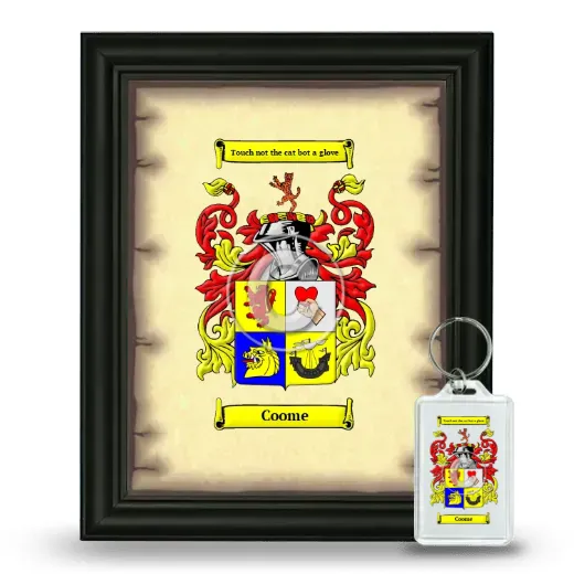 Coome Framed Coat of Arms and Keychain - Black