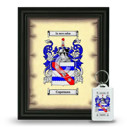Copeman Framed Coat of Arms and Keychain - Black