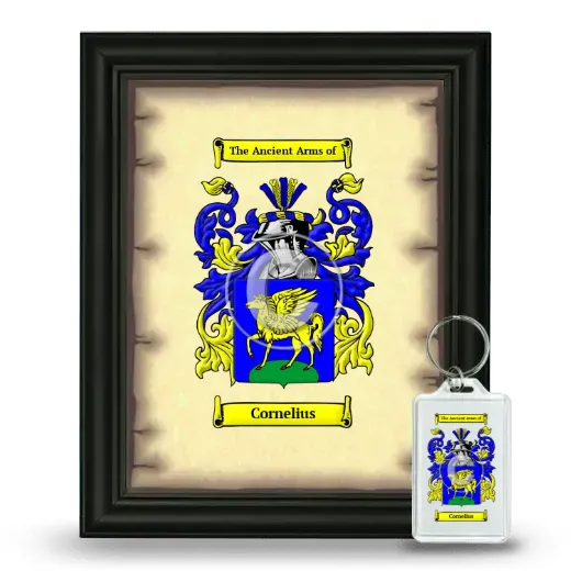 Cornelius Framed Coat of Arms and Keychain - Black