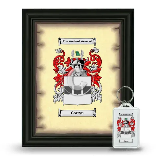 Corryn Framed Coat of Arms and Keychain - Black