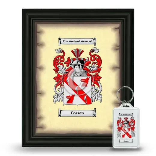Cossen Framed Coat of Arms and Keychain - Black