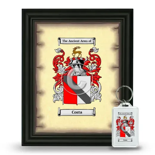 Costa Framed Coat of Arms and Keychain - Black