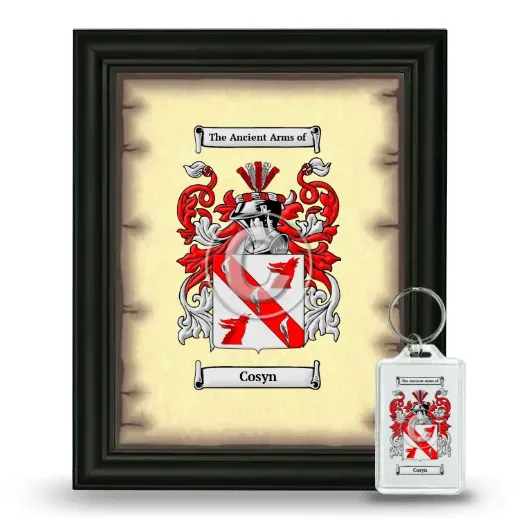 Cosyn Framed Coat of Arms and Keychain - Black