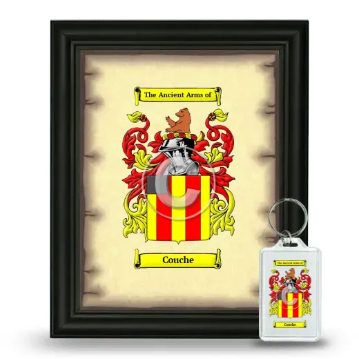 Couche Framed Coat of Arms and Keychain - Black