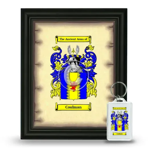 Coulman Framed Coat of Arms and Keychain - Black