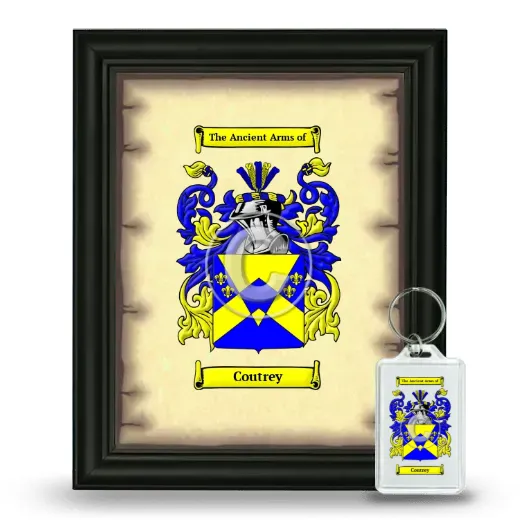 Coutrey Framed Coat of Arms and Keychain - Black