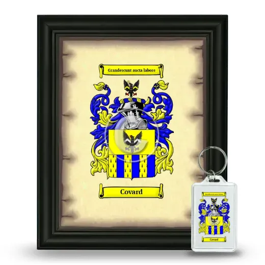 Covard Framed Coat of Arms and Keychain - Black