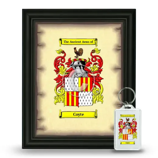 Coyte Framed Coat of Arms and Keychain - Black