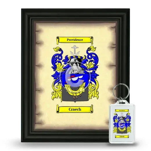 Craech Framed Coat of Arms and Keychain - Black