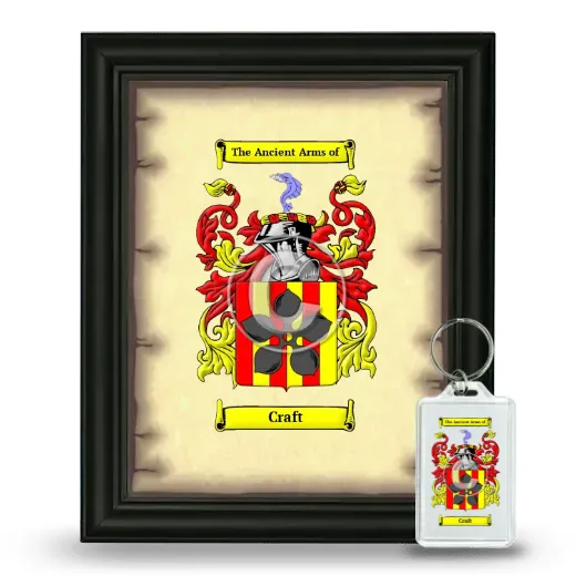 Craft Framed Coat of Arms and Keychain - Black