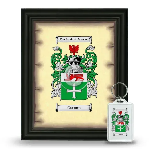 Cramm Framed Coat of Arms and Keychain - Black