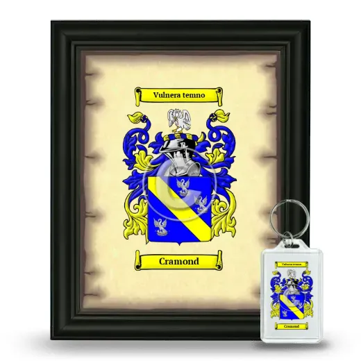 Cramond Framed Coat of Arms and Keychain - Black