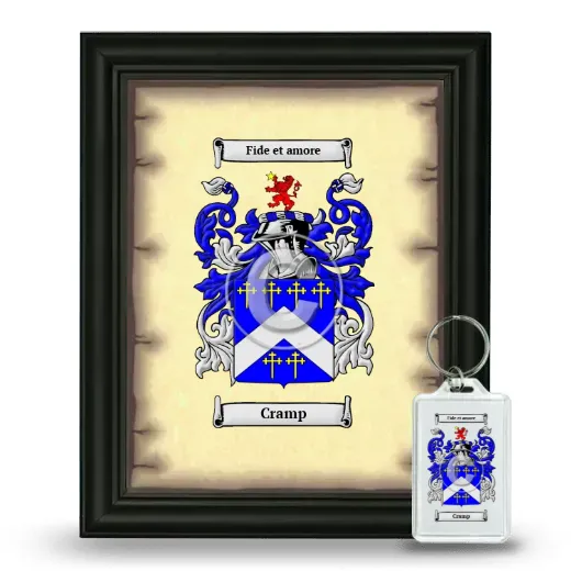 Cramp Framed Coat of Arms and Keychain - Black