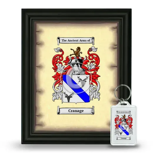 Cranage Framed Coat of Arms and Keychain - Black