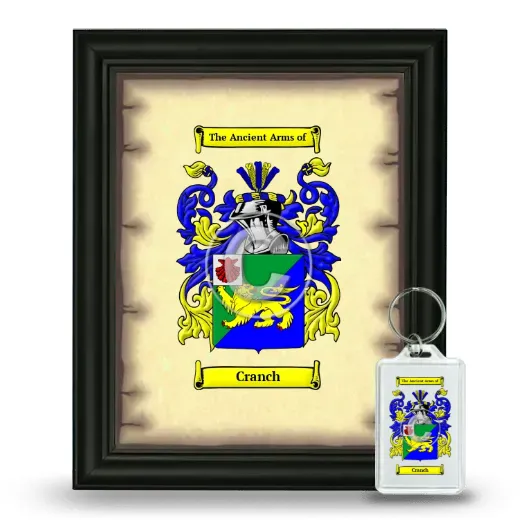 Cranch Framed Coat of Arms and Keychain - Black