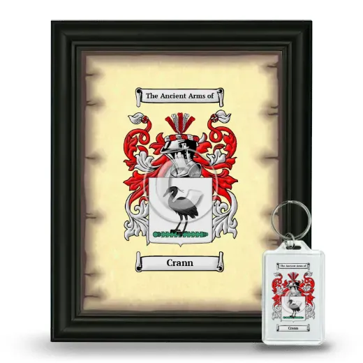 Crann Framed Coat of Arms and Keychain - Black