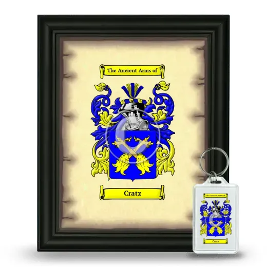 Cratz Framed Coat of Arms and Keychain - Black