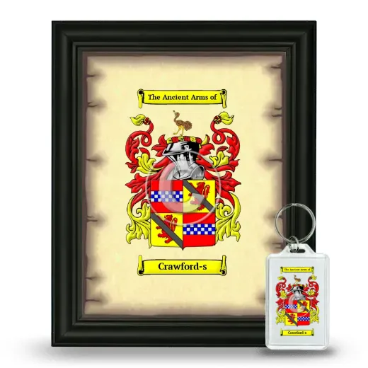 Crawford-s Framed Coat of Arms and Keychain - Black