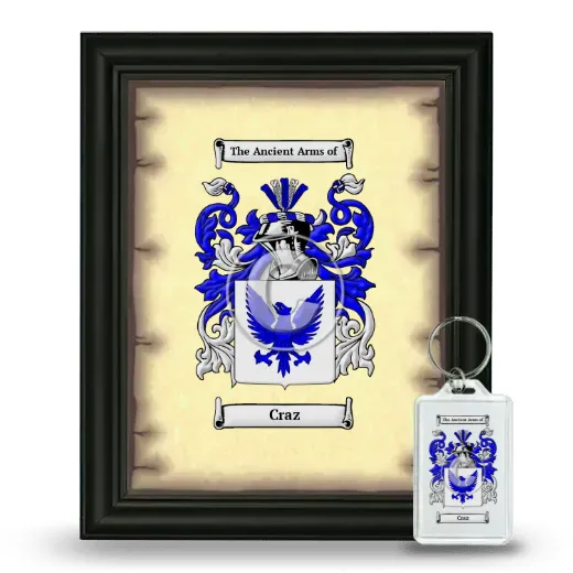 Craz Framed Coat of Arms and Keychain - Black