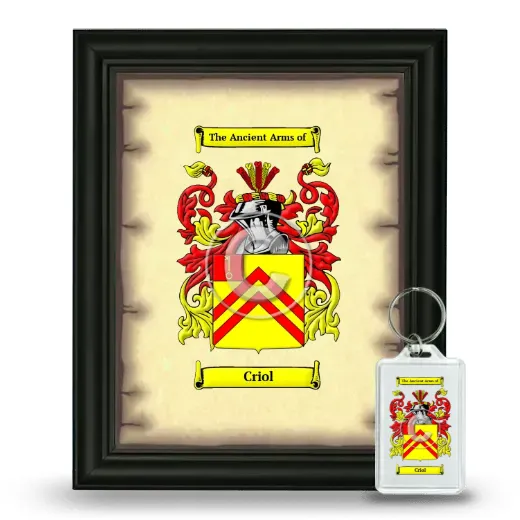 Criol Framed Coat of Arms and Keychain - Black