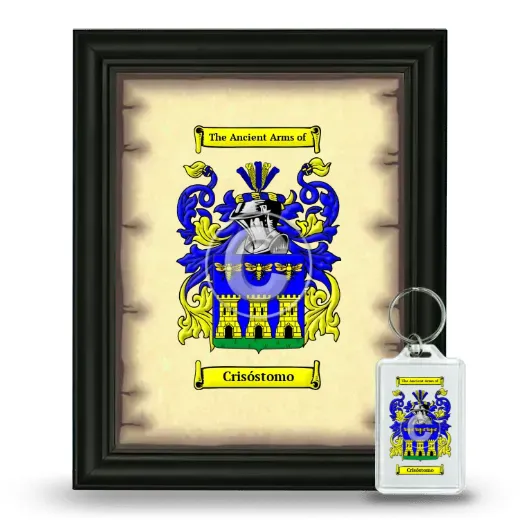 Crisóstomo Framed Coat of Arms and Keychain - Black