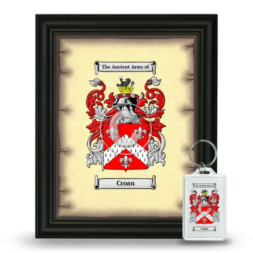 Croan Framed Coat of Arms and Keychain - Black