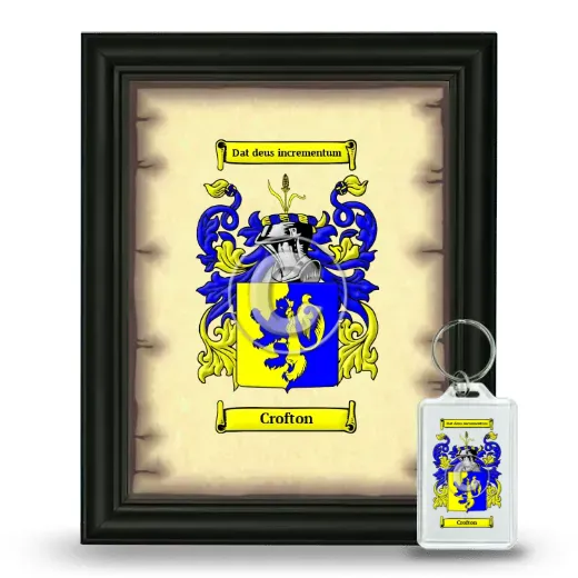 Crofton Framed Coat of Arms and Keychain - Black