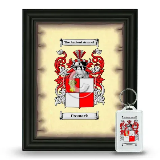 Cromack Framed Coat of Arms and Keychain - Black