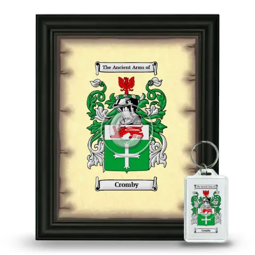 Cromby Framed Coat of Arms and Keychain - Black