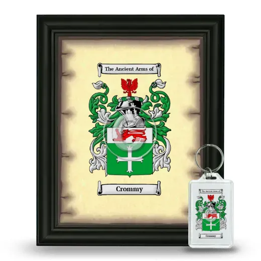 Crommy Framed Coat of Arms and Keychain - Black