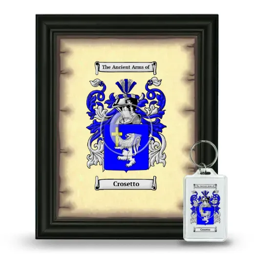 Crosetto Framed Coat of Arms and Keychain - Black
