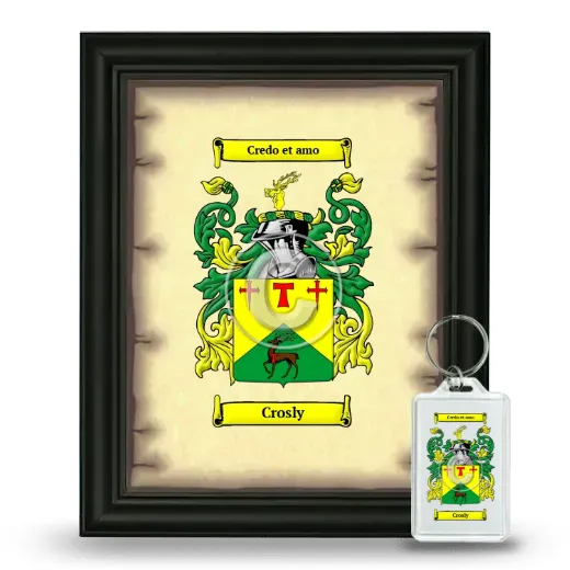 Crosly Framed Coat of Arms and Keychain - Black