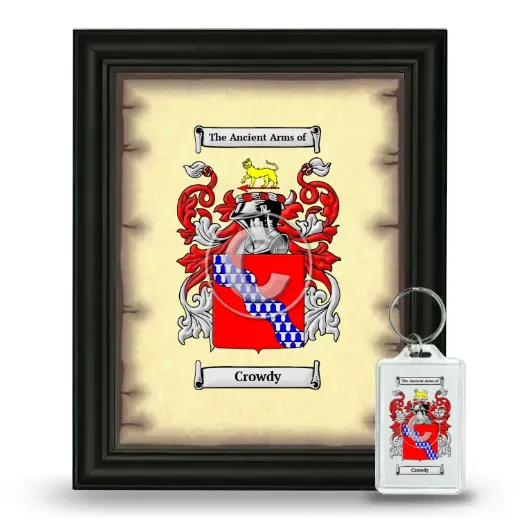Crowdy Framed Coat of Arms and Keychain - Black