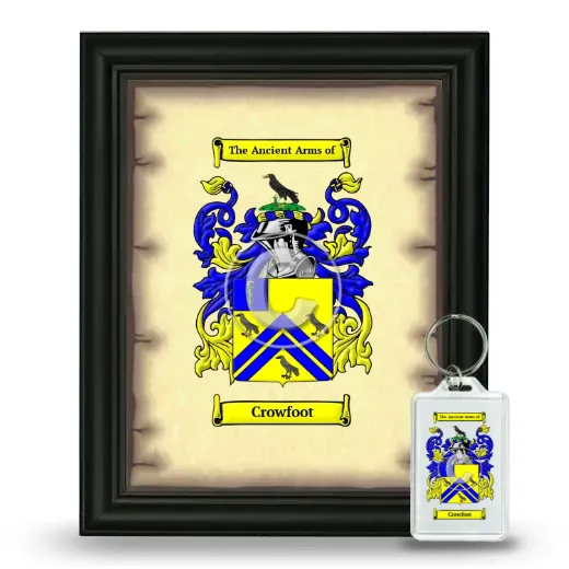 Crowfoot Framed Coat of Arms and Keychain - Black