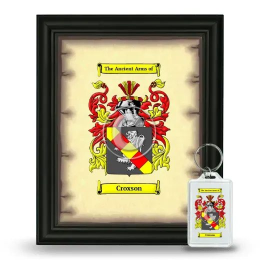 Croxson Framed Coat of Arms and Keychain - Black