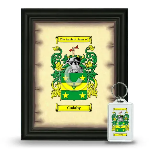 Cudahy Framed Coat of Arms and Keychain - Black