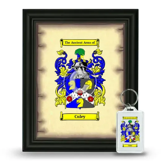 Culey Framed Coat of Arms and Keychain - Black