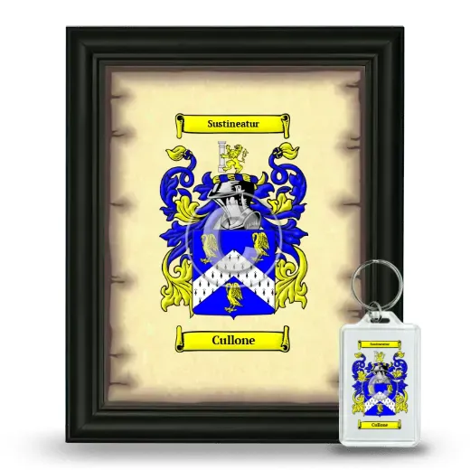 Cullone Framed Coat of Arms and Keychain - Black